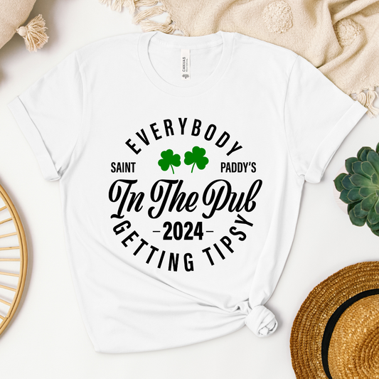 Cheers to St. Paddy's Day: Everybody in the Pub Getting Tipsy Tee